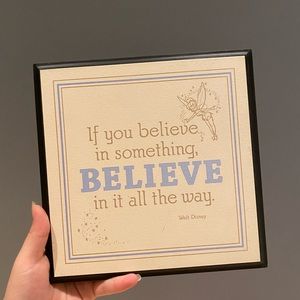 Wooden disney quote board
